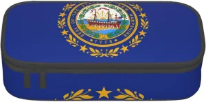 New Hampshire state flag Print Practical Pencil Case 8.3 x 2 x 3.7 Inches Functional Organizer for Pens Pencils