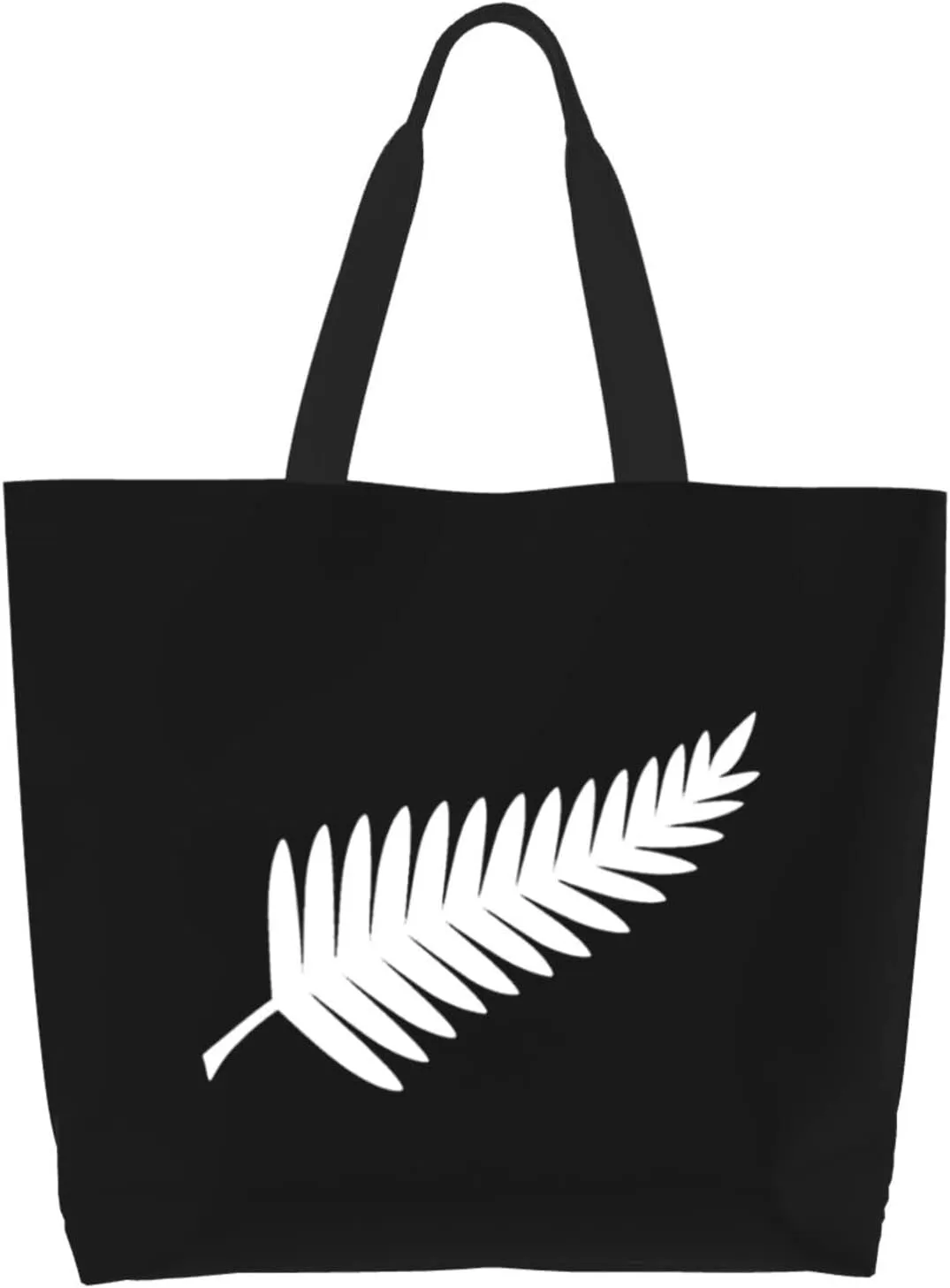 New Zealand Maori Fern Women'S Lightweight Canvas Handbag Reusable Shopping Bag