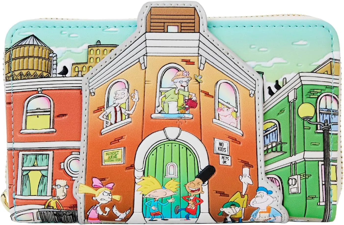 Nickelodeon Hey Arnold! Sunset Arms Boarding House Zip Around Wallet