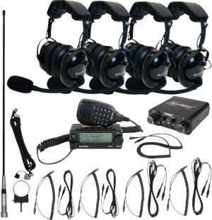 NIROHBK4 Compact Kit with Over the Head Headset - Four Premium Headsets - Black