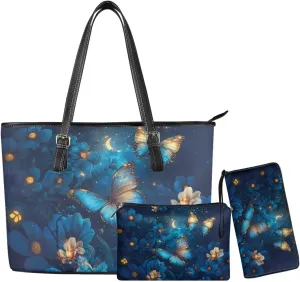 Novelty Handbag Wallet Purse for Women,Handbag Wallet Combo Personalized Hobo Bag Work Tote Bag with Wallet Set