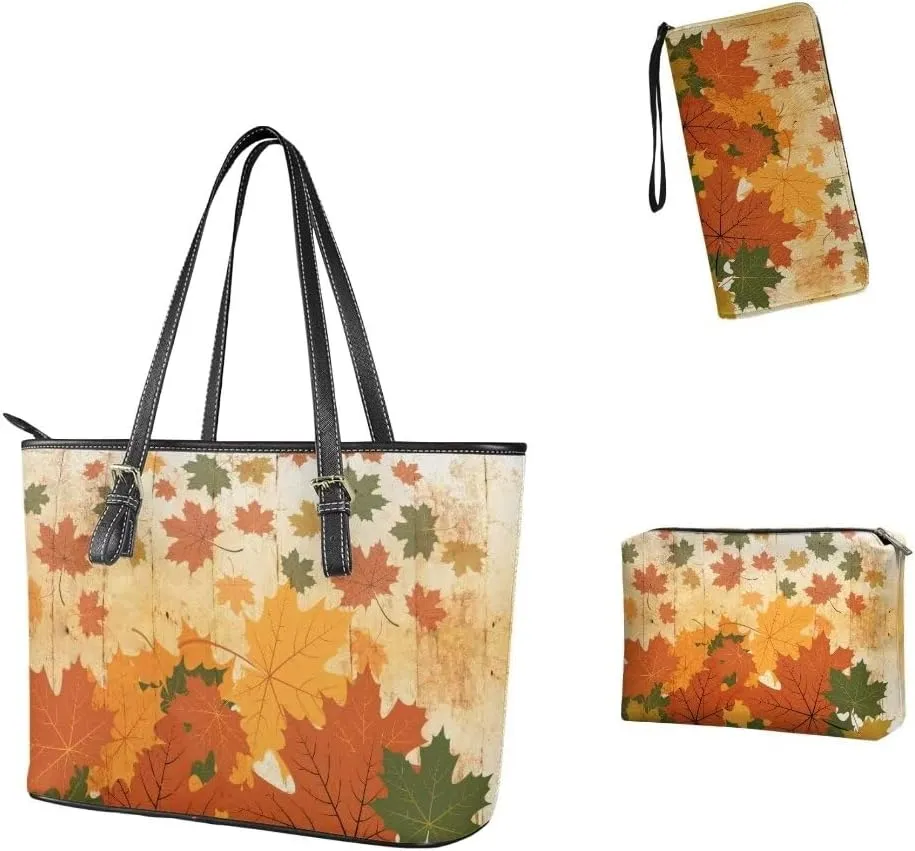 Novelty Handbag Wallet Purse for Women,Handbag Wallet Combo Personalized Hobo Bag Work Tote Bag with Wallet Set