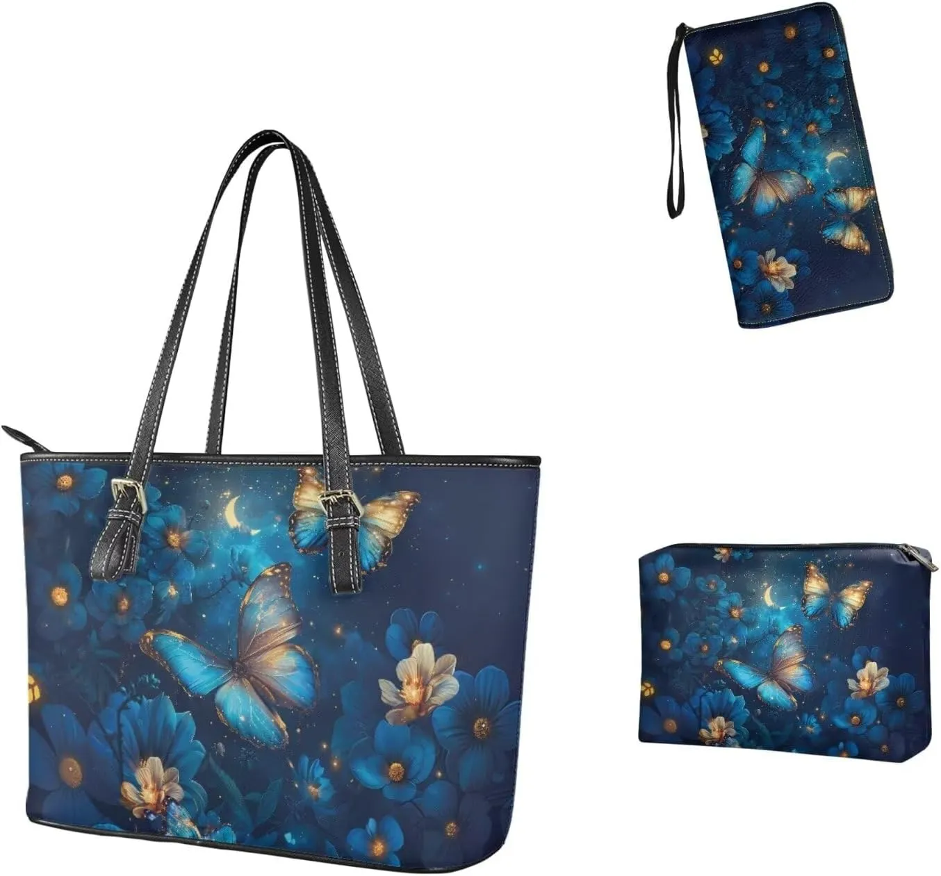 Novelty Handbag Wallet Purse for Women,Handbag Wallet Combo Personalized Hobo Bag Work Tote Bag with Wallet Set