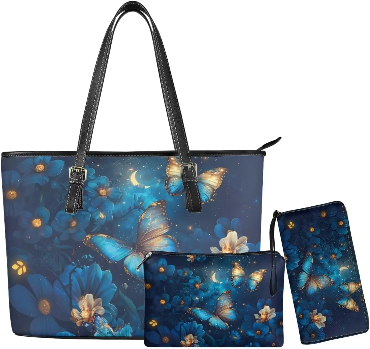 Novelty Handbag Wallet Purse for Women,Handbag Wallet Combo Personalized Hobo Bag Work Tote Bag with Wallet Set