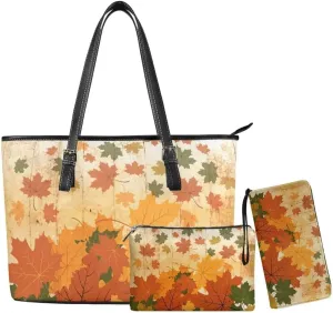 Novelty Handbag Wallet Purse for Women,Handbag Wallet Combo Personalized Hobo Bag Work Tote Bag with Wallet Set
