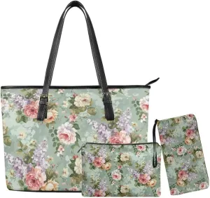 Novelty Handbag Wallet Purse for Women,Handbag Wallet Combo Personalized Hobo Bag Work Tote Bag with Wallet Set