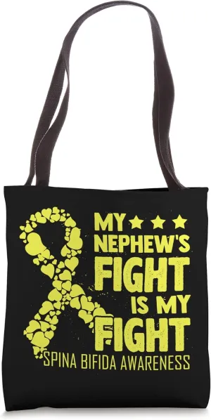 Novelty My Nephew's Spina Bifida Awareness Encouraging Tote Bag