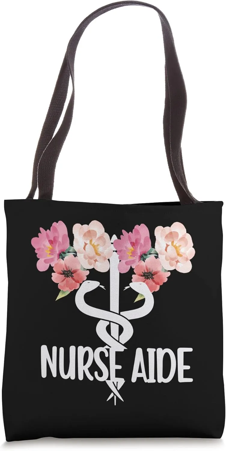 Nurse Aide Caduceus Nursing Assistant Aide Appreciation Tote Bag