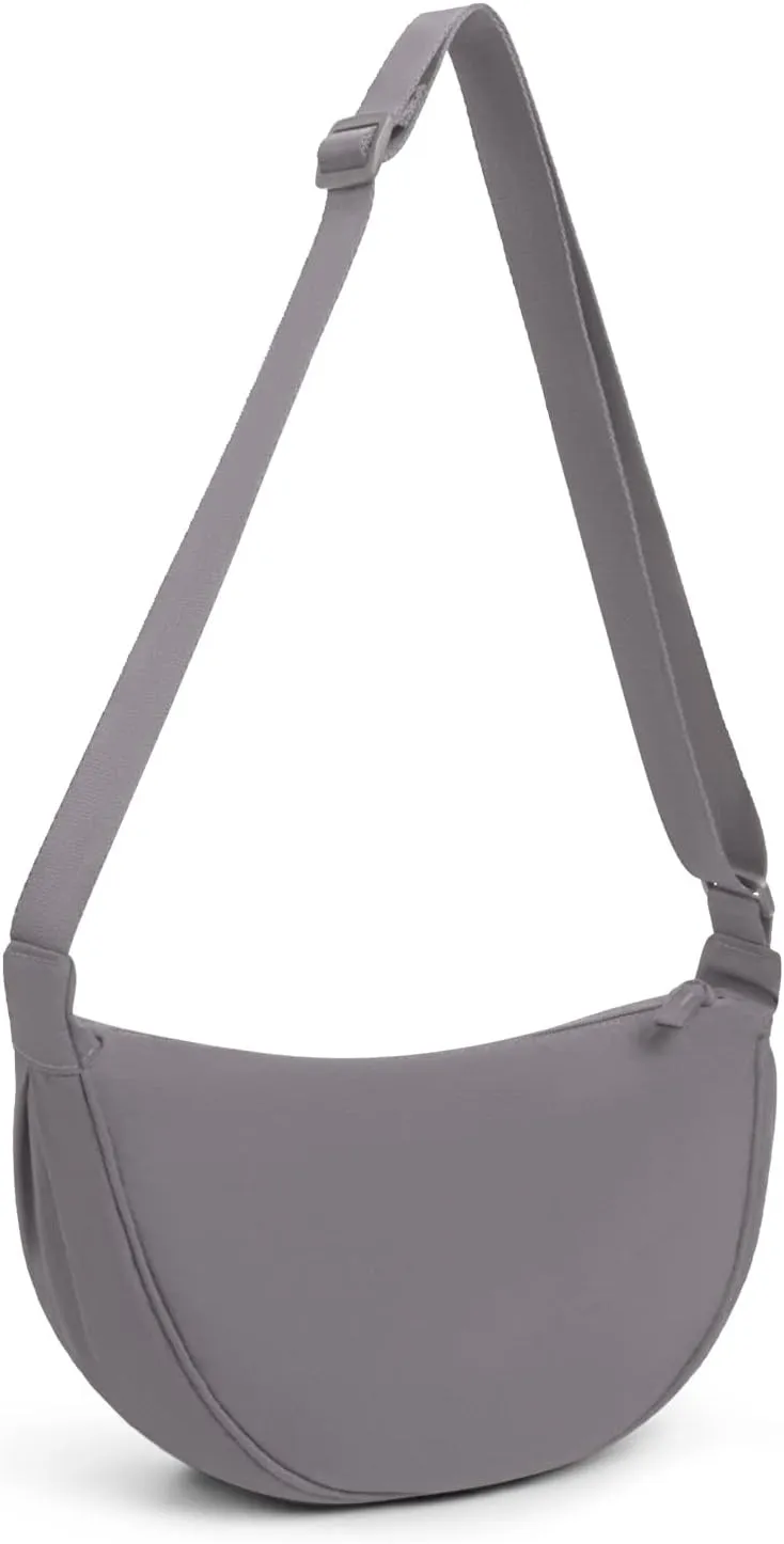 Nylon Crescent Bag Small Sling Crossbody Bag for Women Men Lightweight Shoulder Bag with Adjustable Strap