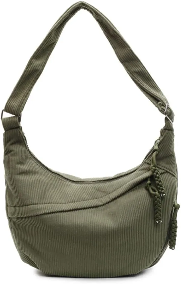 Nylon Crescent Crossbody Bag for Women Shoulder Tote Handbag Casual Sling Bag Dumpling Purse Bag for Outdoor Travel