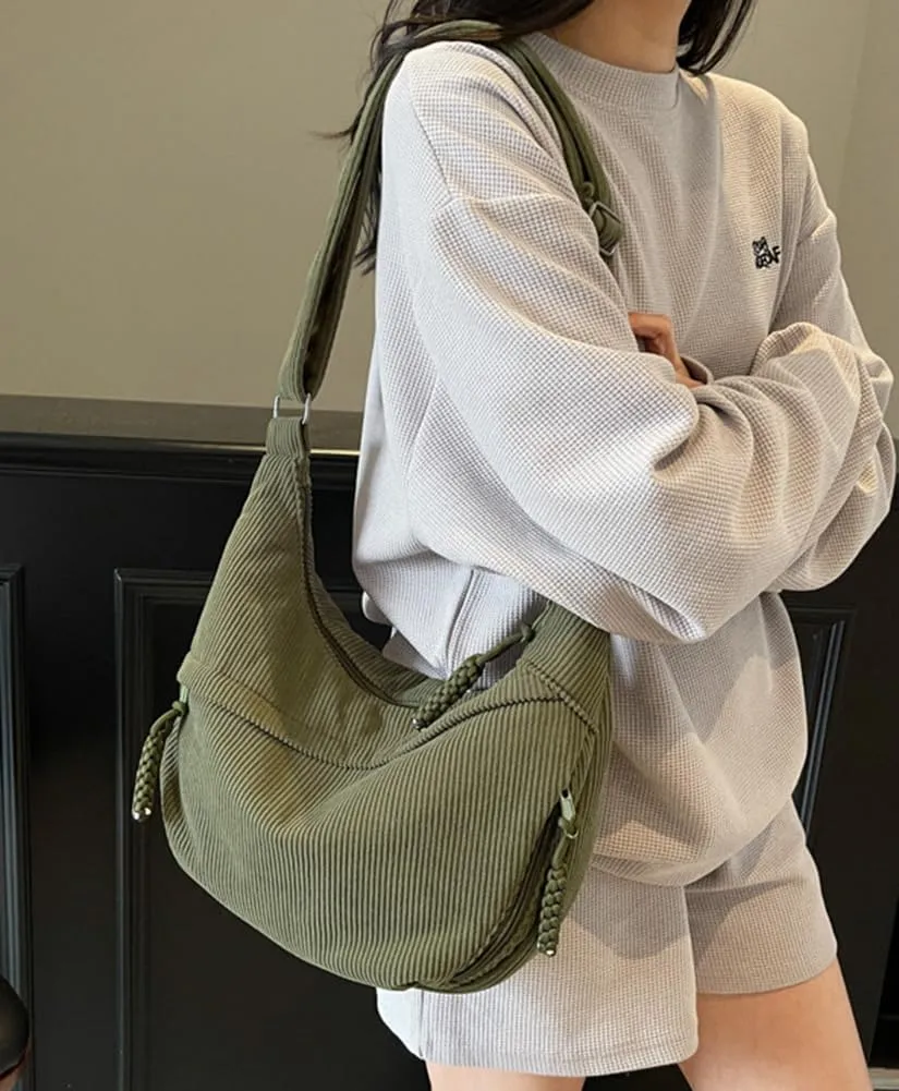 Nylon Crescent Crossbody Bag for Women Shoulder Tote Handbag Casual Sling Bag Dumpling Purse Bag for Outdoor Travel
