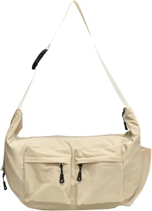 Nylon Crossbody Messenger Bag for Unisex Adult Large Capacity Shoulder Bag Hobo Tote Bag Lightweight Yoga Fitness Bag