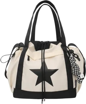 Nylon Star Messenger Bag Y2K, Cute Tote Bags Aesthetic, Small Travel Crossbody Shoulder Bags For Women