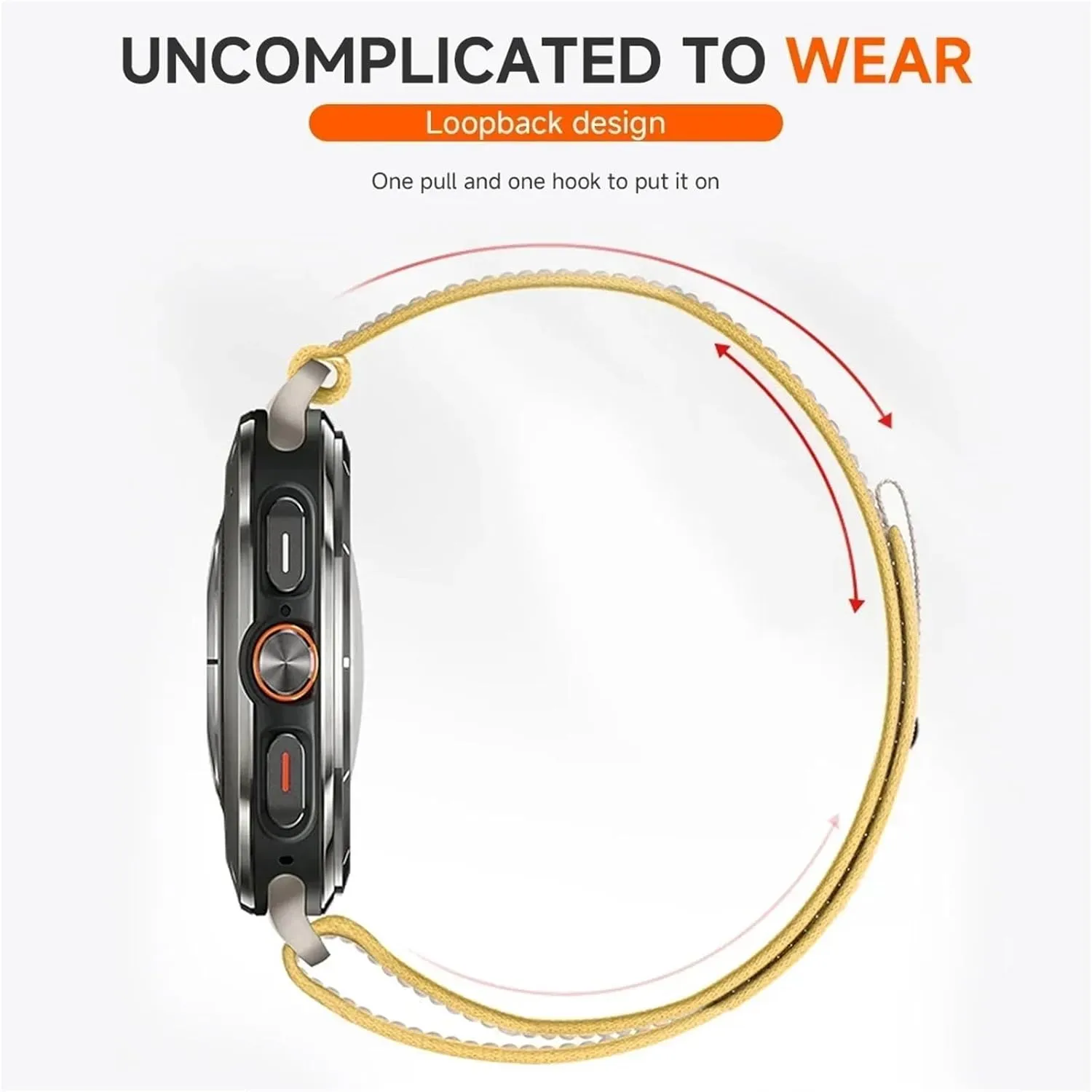 Nylon Strap for Samsung Galaxy Watch Ultra 47mm No Gaps Sports Bracelet Watchband for Samsung Watch Ultra band Correa