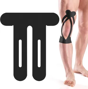 OK TAPE Nylon Kinesiology Tape for Knee, 10 Pcs Stretchable on Four Sides Precut Strips, Athletic Tape for Knee Support & Stability,Breathable and Hypoallergenic, Black