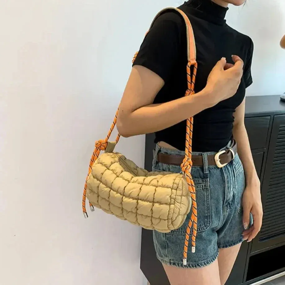 Ollie | Quilted Nylon Crossbody Messenger Travel Bag