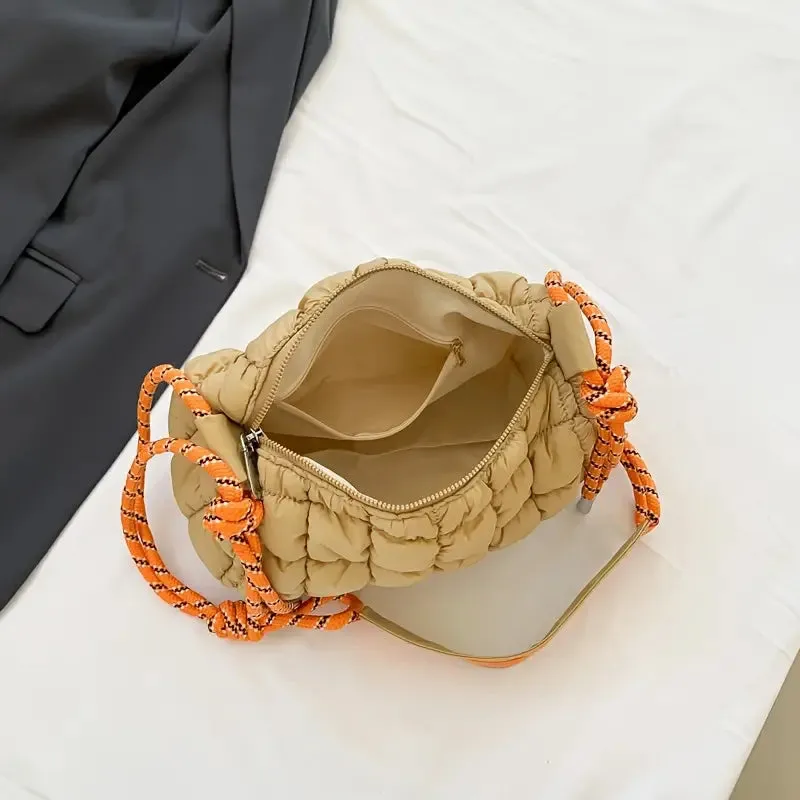 Ollie | Quilted Nylon Crossbody Messenger Travel Bag