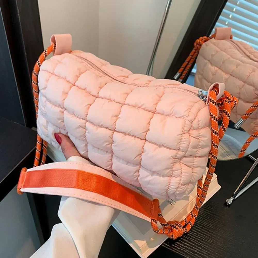 Ollie | Quilted Nylon Crossbody Messenger Travel Bag