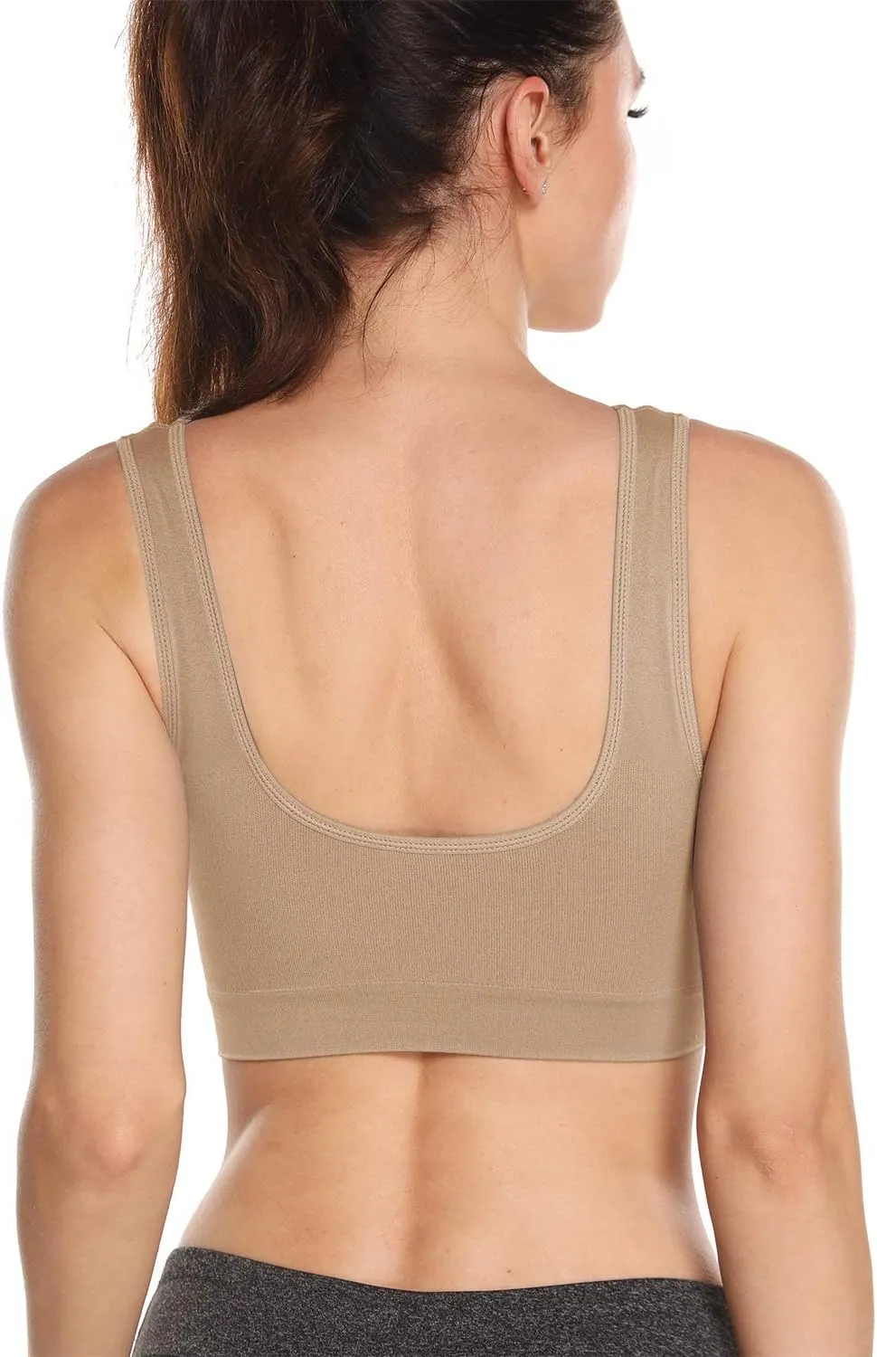 Onory 3 Pack Sports Bras for Women Wirefree Padded Workout Yoga Gym Fitness Bra Medium Support