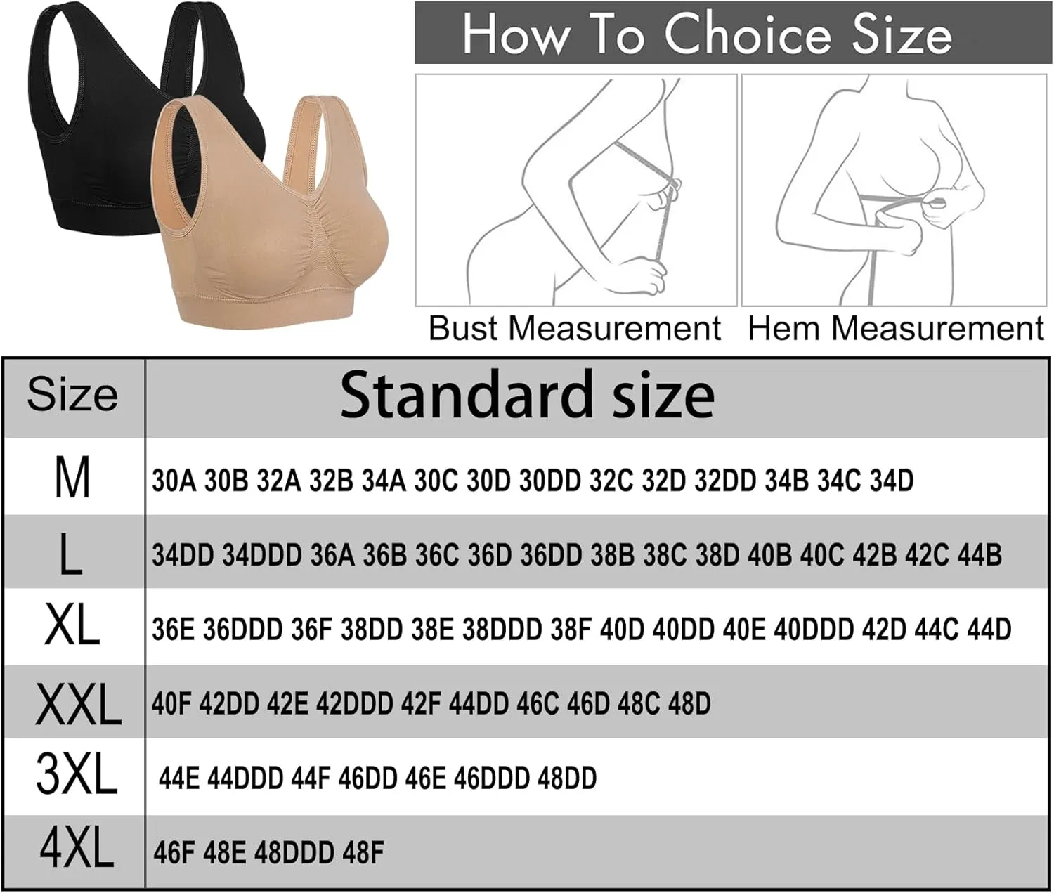 Onory 3 Pack Sports Bras for Women Wirefree Padded Workout Yoga Gym Fitness Bra Medium Support