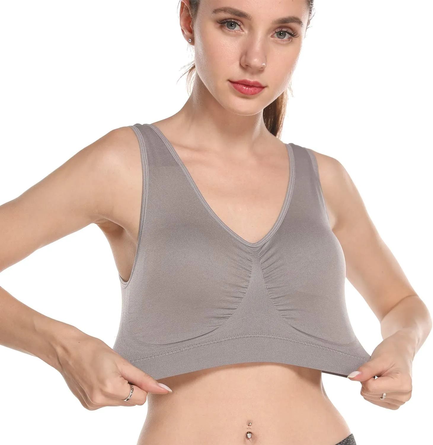 Onory 3 Pack Sports Bras for Women Wirefree Padded Workout Yoga Gym Fitness Bra Medium Support