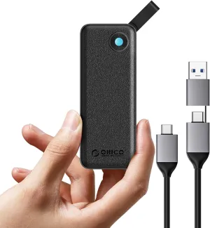 ORICO 1TB External SSD, Up to 460MB/s External Solid State Drives, Slim Design, Compact with 2 in 1 USB C & USB A Cable, Portable Storage for Type C Smartphones, Tablets, Laptops, PC - B5pro