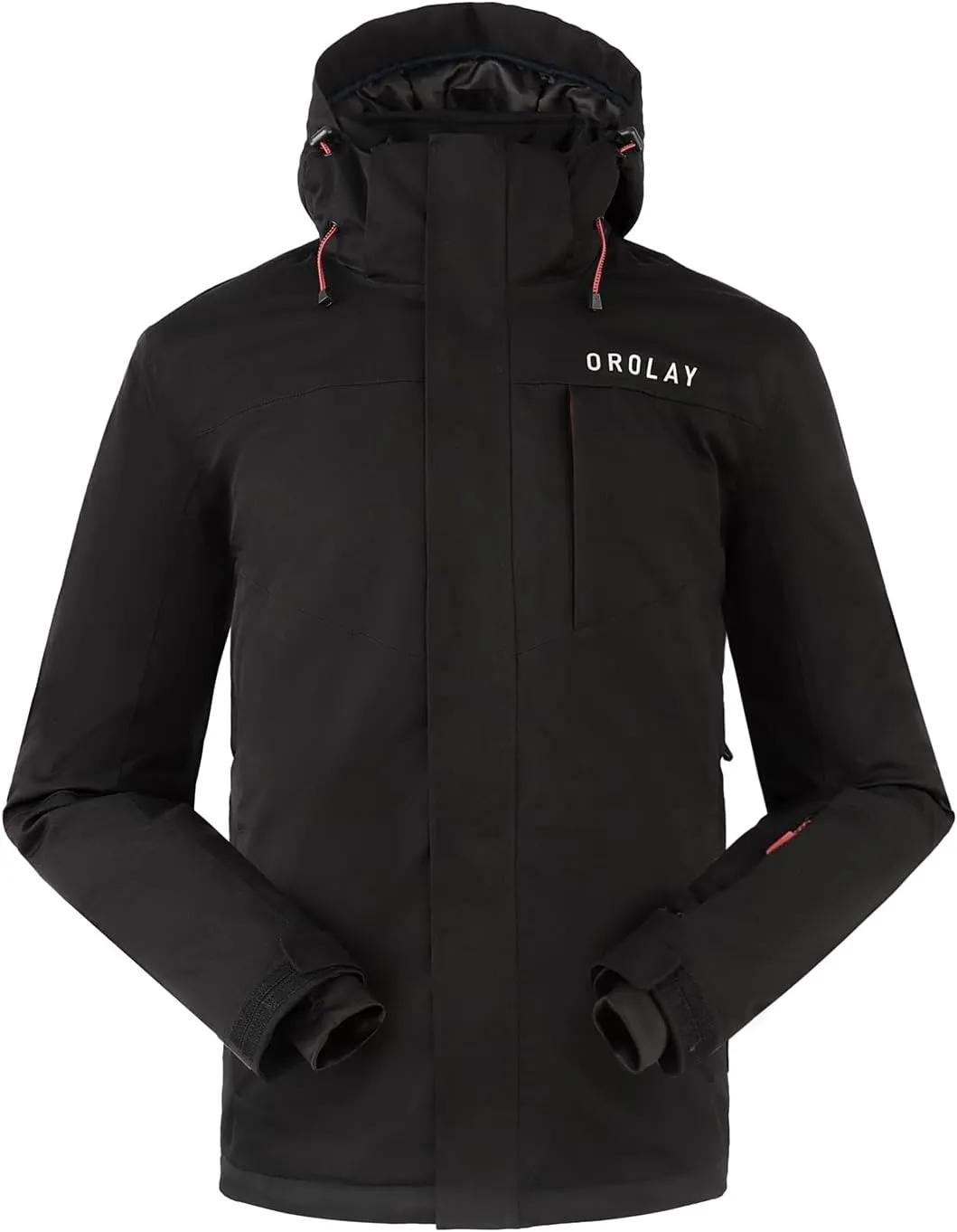 Orolay Men's Mountain Waterproof Ski Jacket Windproof Rain Jacket Winter Warm Snow Coat