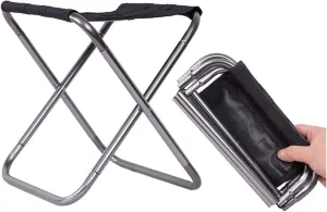 Outdoor FoldingUltra Light Weight Portable Fold Aluminum Chair Stool Seat Fishing Camping Foldable