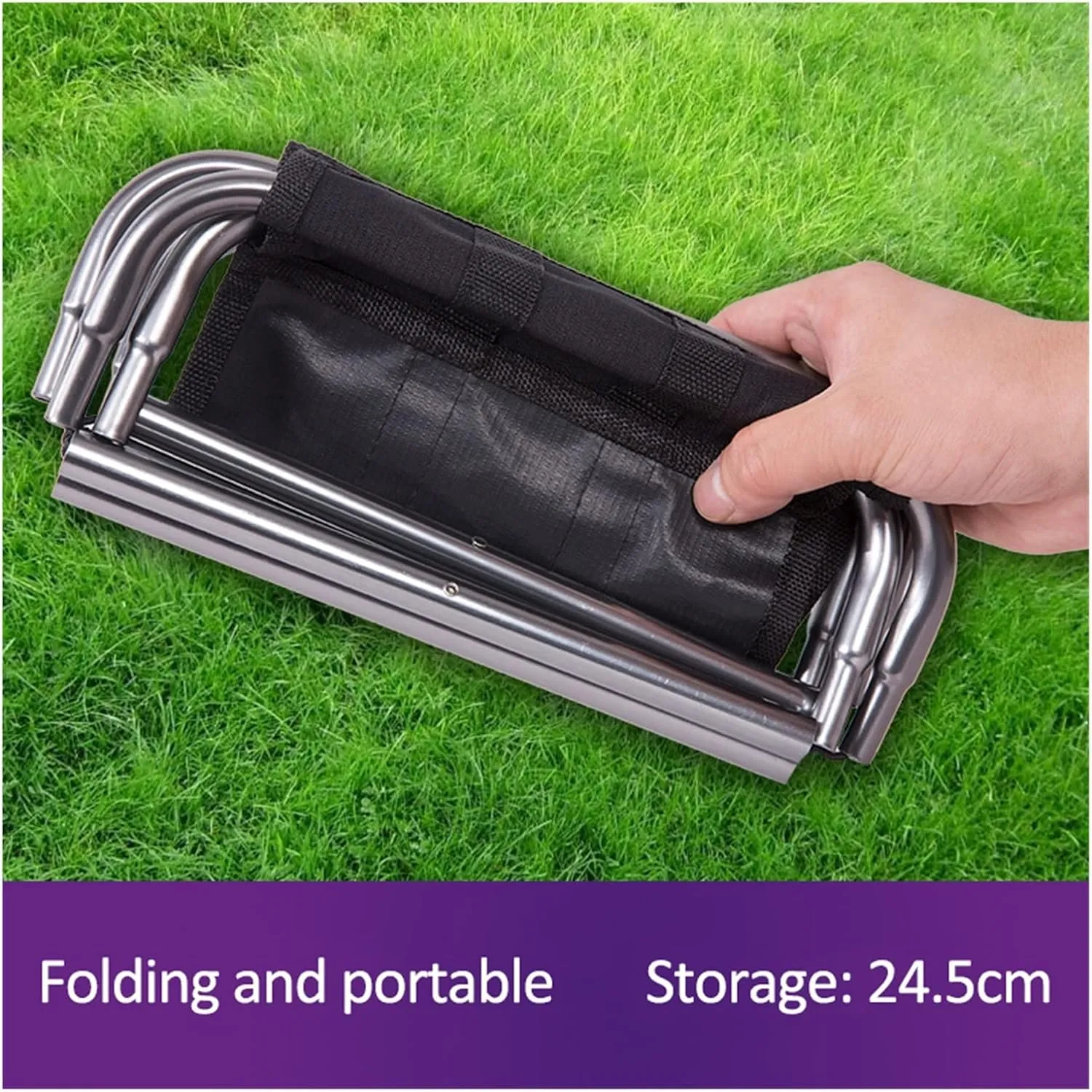 Outdoor FoldingUltra Light Weight Portable Fold Aluminum Chair Stool Seat Fishing Camping Foldable