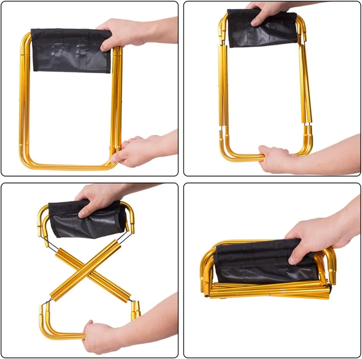 Outdoor FoldingUltra Light Weight Portable Fold Aluminum Chair Stool Seat Fishing Camping Foldable