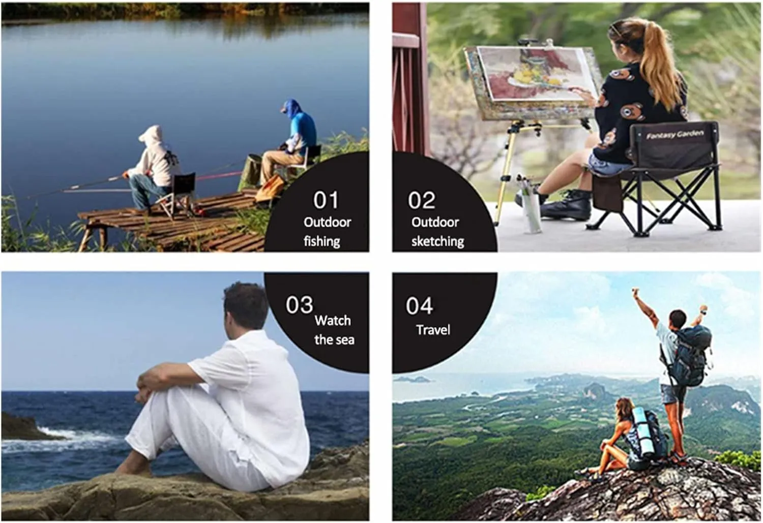 Outdoor FoldingUltra Light Weight Portable Fold Aluminum Chair Stool Seat Fishing Camping Foldable