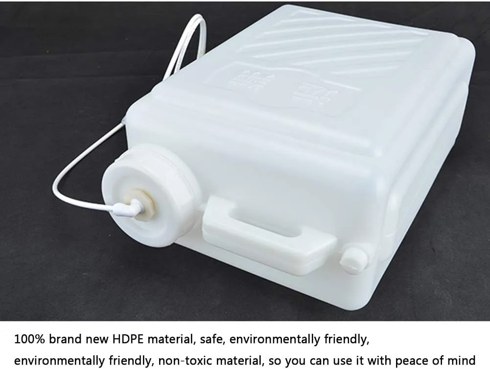 Outdoor Household Water Purification Bucket, Large-Capacity Storage Layer Water Purification Food-Grade Large Plastic Bucket with Lid Valve Outdoor Camper Water Tank,50L