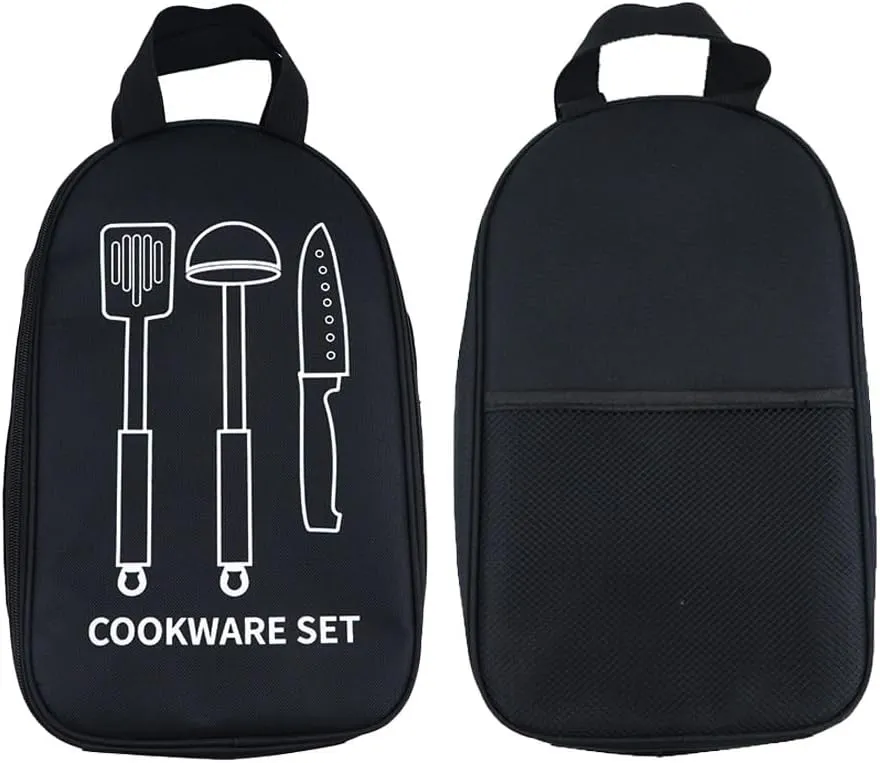 Outdoor Multifunctional Portable Cookware Set Storage Bag Camping Kitchen Cookware Tableware Storage Bag