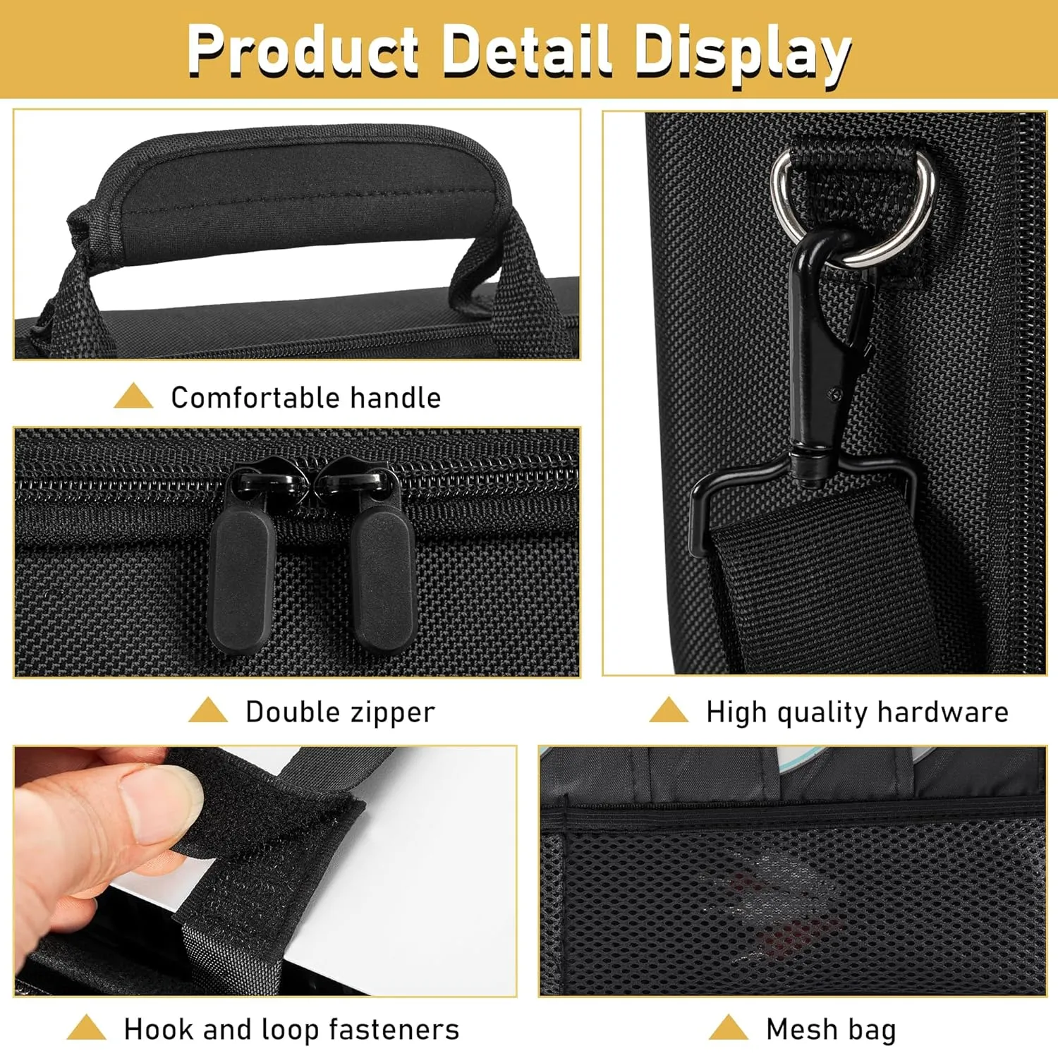OUUTMEE Hard Shell Carrying Case Compatible with PS5, Travel Bag Holds PlayStation 5 Disk Digital Edition, Games, Headset and Gaming Accessories