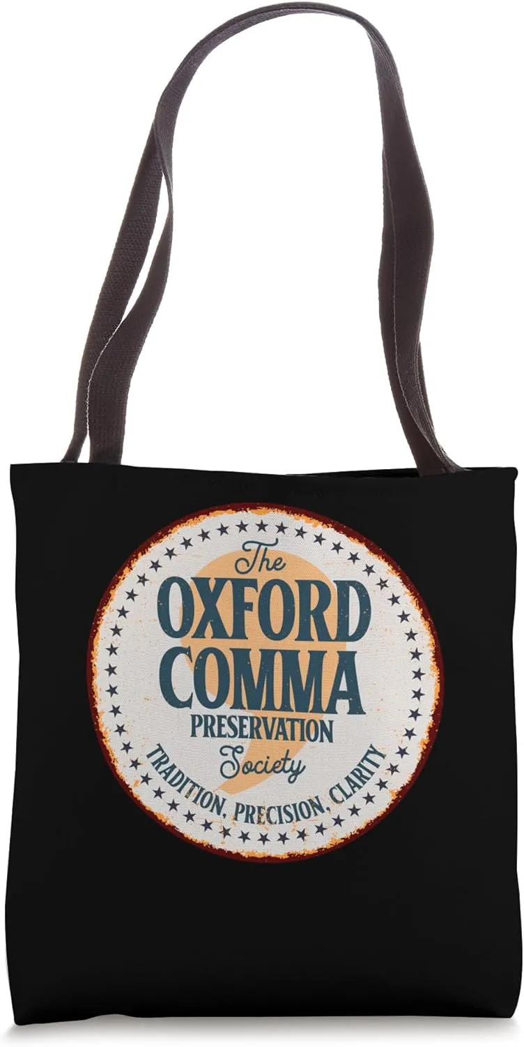Oxford Comma Preservation Society Oxford Team Tote Bag