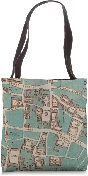 Oxford England Vintage Map (1860) Tote Bag