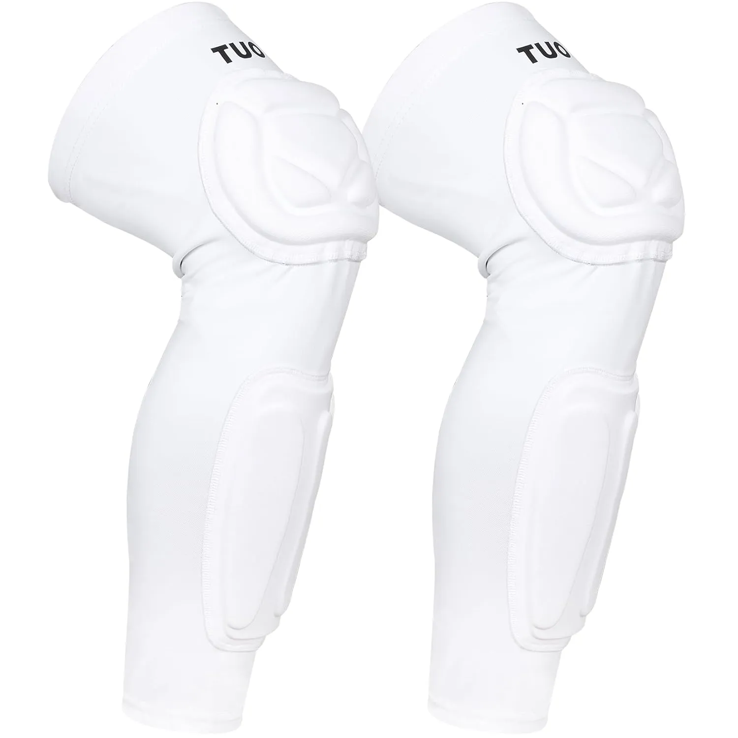 Padded Knee Calf Pads Compression Leg Sleeve Thigh Protector Gear Shin Brace for Football Basketball Volleyball Soccer Baseball for Adult (1 Pair)