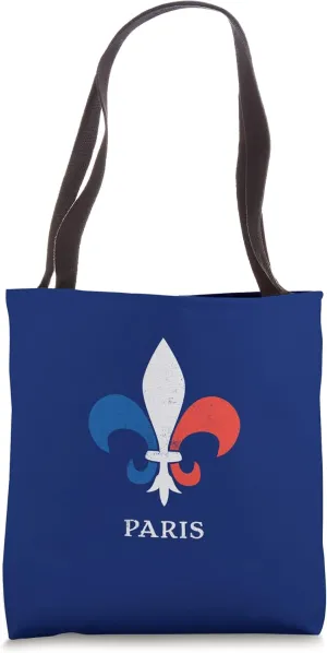 Paris France Vintage Fleur-de-Lys Distressed Tote Bag