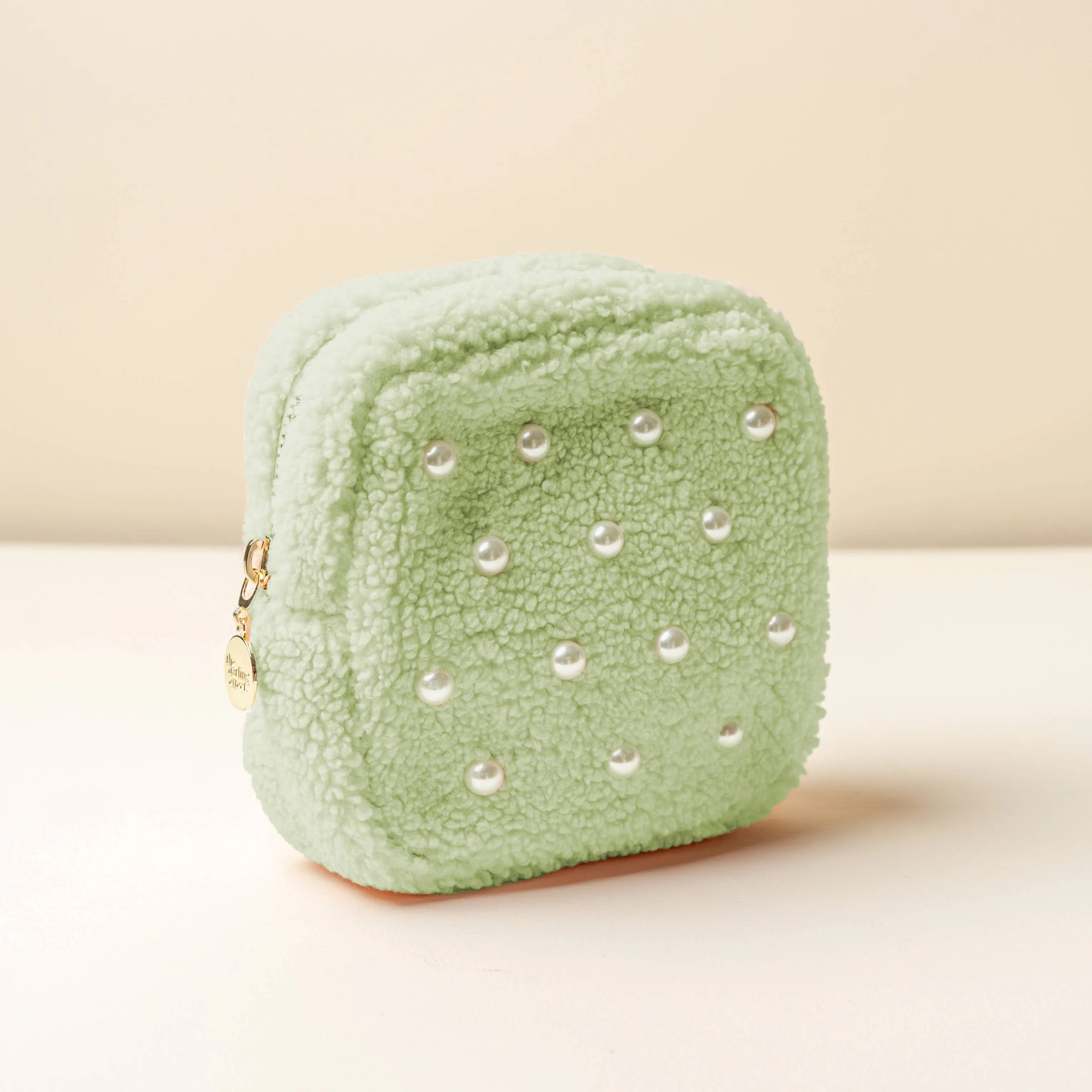 Pearl Sage Square Teddy Pouch