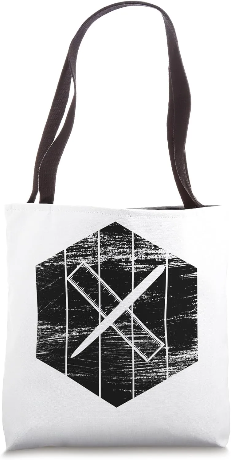 Pen and Ruler Sketch Architectural Designer Architect Tote Bag