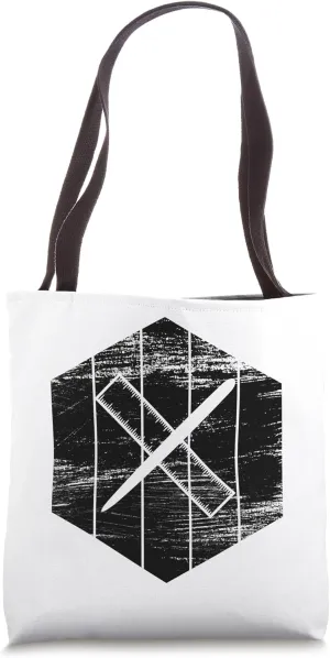 Pen and Ruler Sketch Architectural Designer Architect Tote Bag