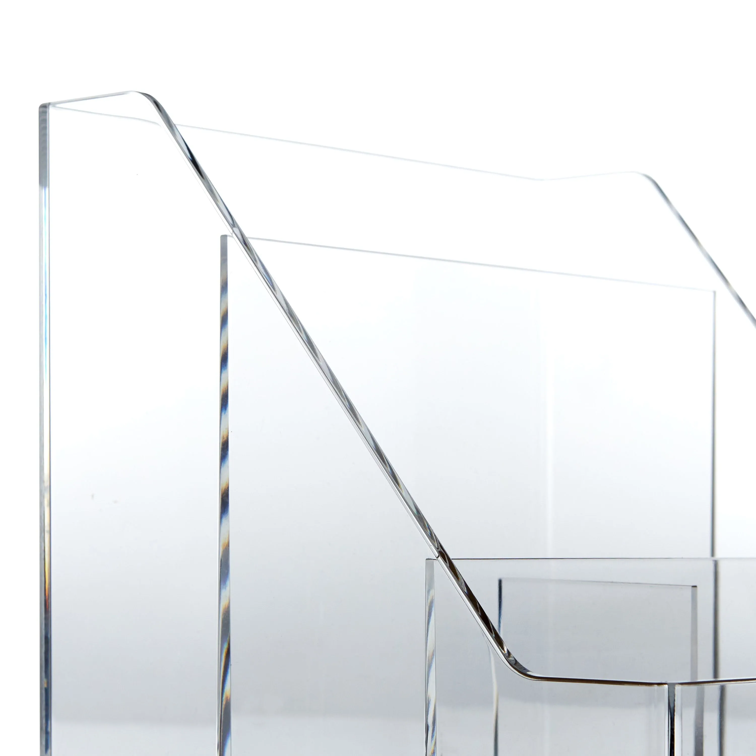 Pen Gear Acrylic Cork Desktop Org with 4 Grids, Clear, 1 Pack