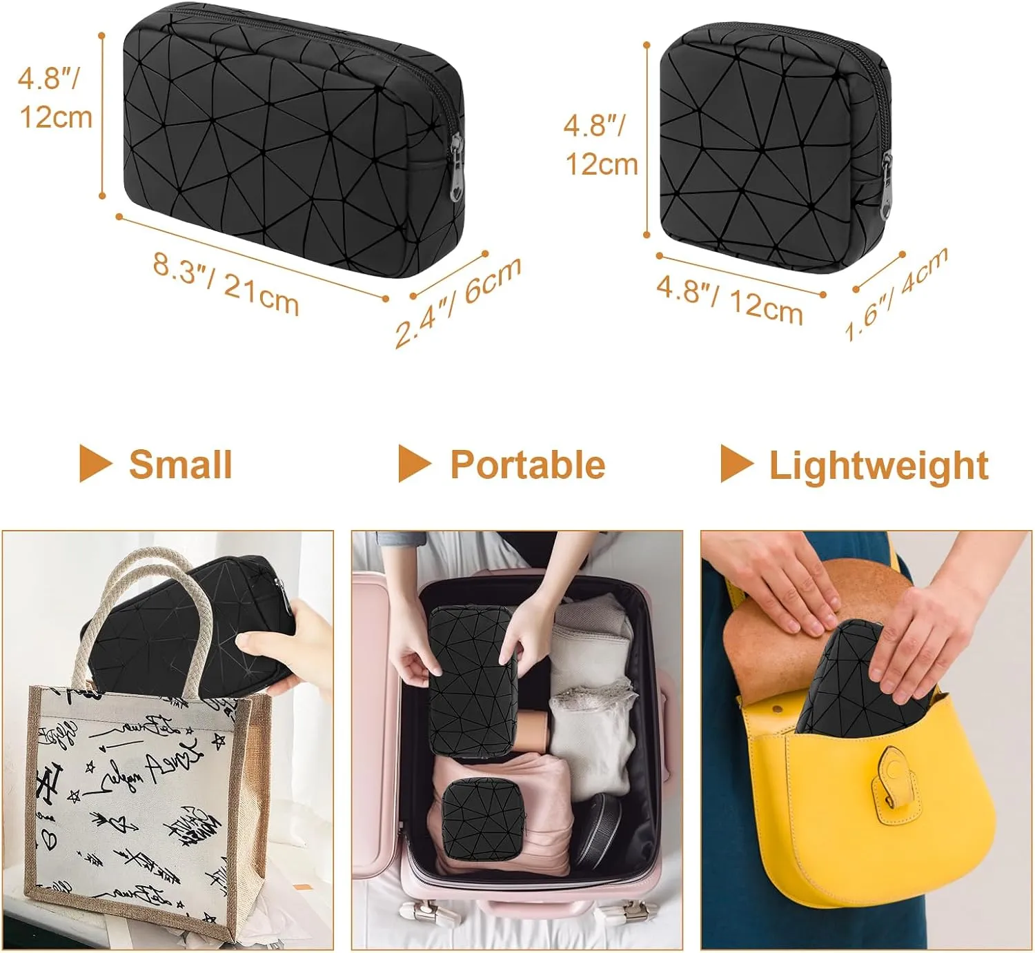 Period Bag for Teen Girls, Leather Sanitary Napkin Storage Bag, Portable Menstrual Pad Bag Period Pads Pouch, Small Make Up Bags