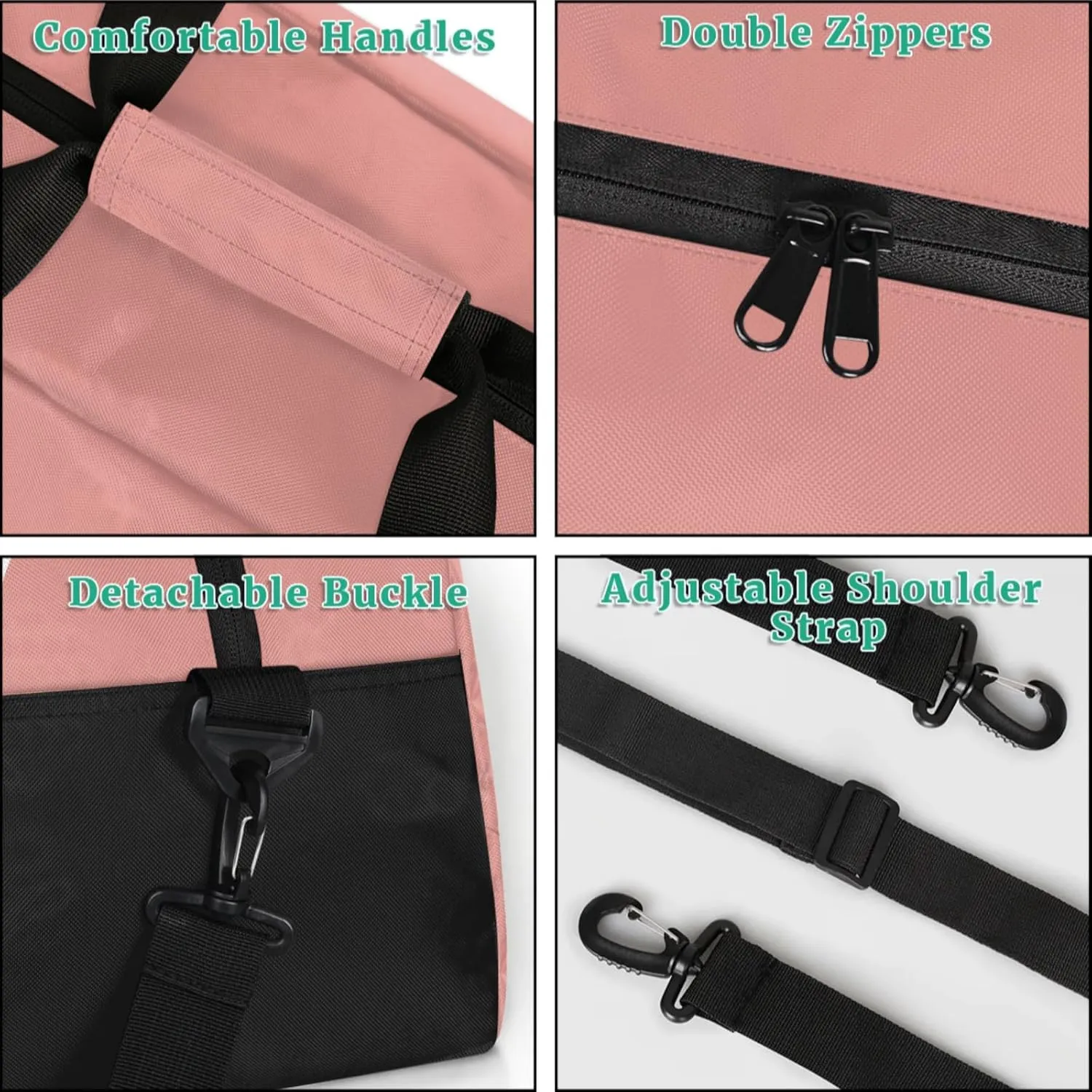 Personalize-Kids-Pink-Duffel-Bags With Custom Initial Name Dance-Sports-Bags Lightweight Carry-On Overnight Gym Travel for Girls Boys