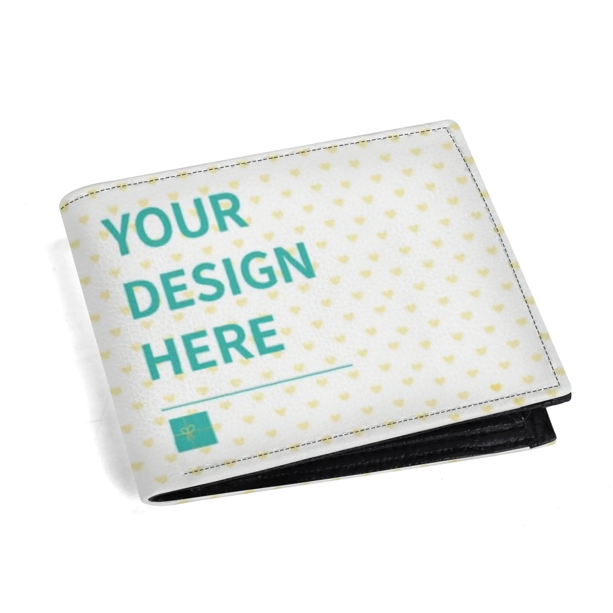 Personalized Mens PU Leather Short Wallet Customized Card Holder Clutch Wallet Gifts for Men