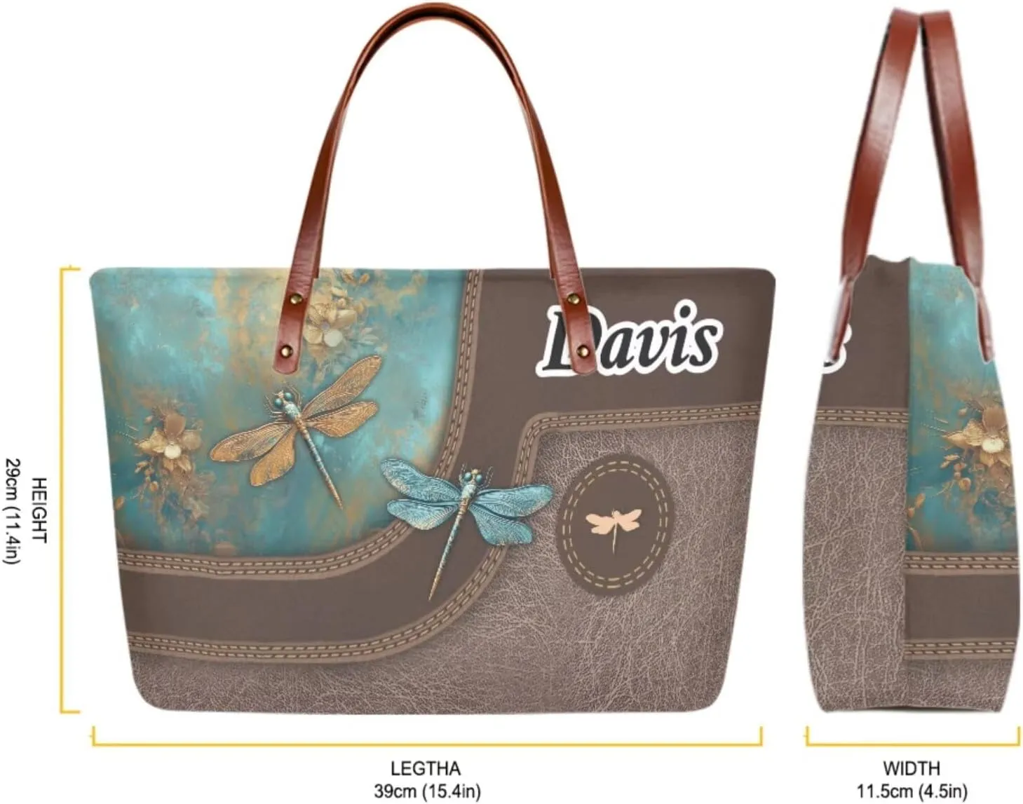 Personalized Purse and Wallet Set for Women, Customied Handbag with Leather Clutch Purse Custom Name Purse Set
