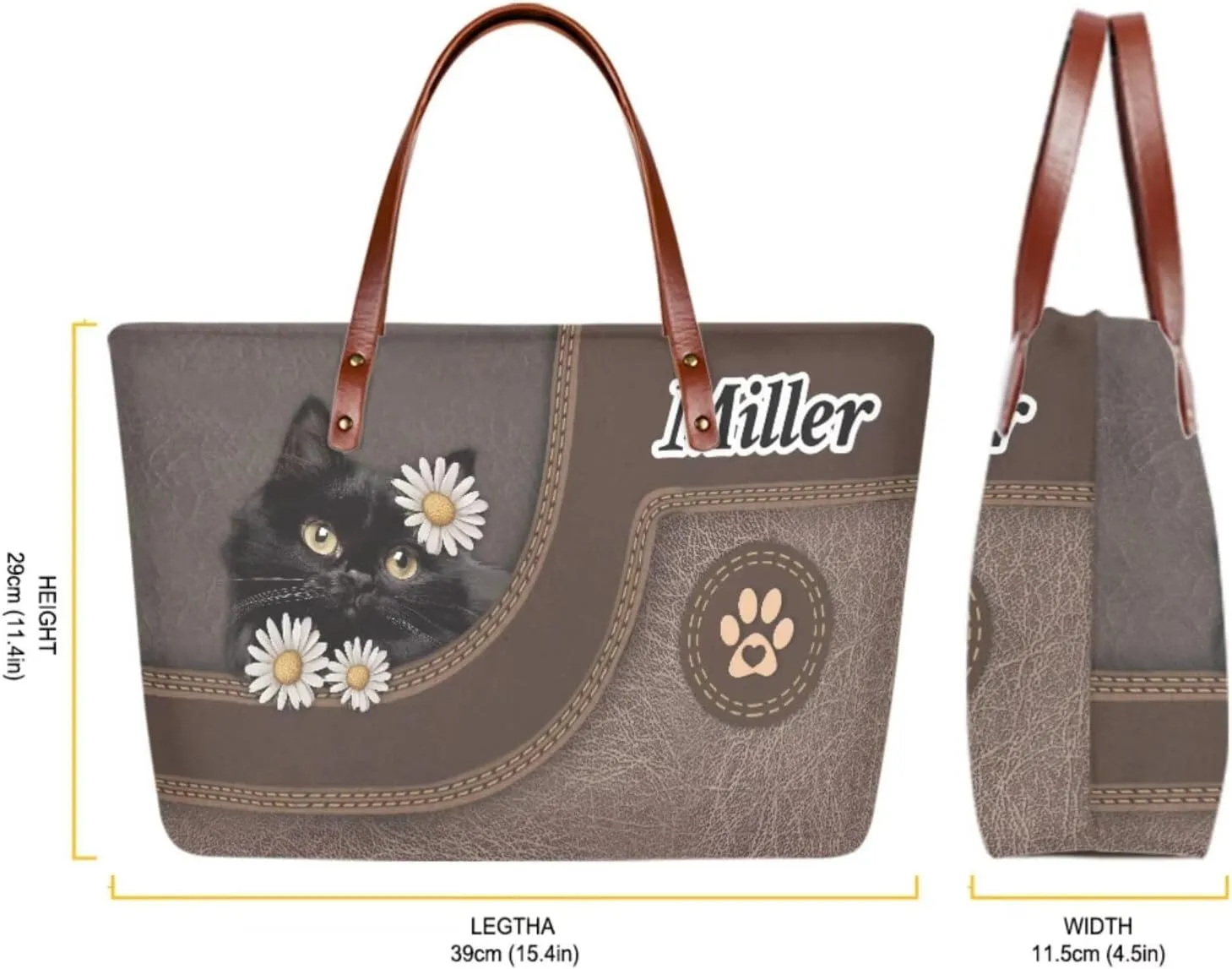 Personalized Purse and Wallet Set for Women, Customied Handbag with Leather Clutch Purse Custom Name Purse Set