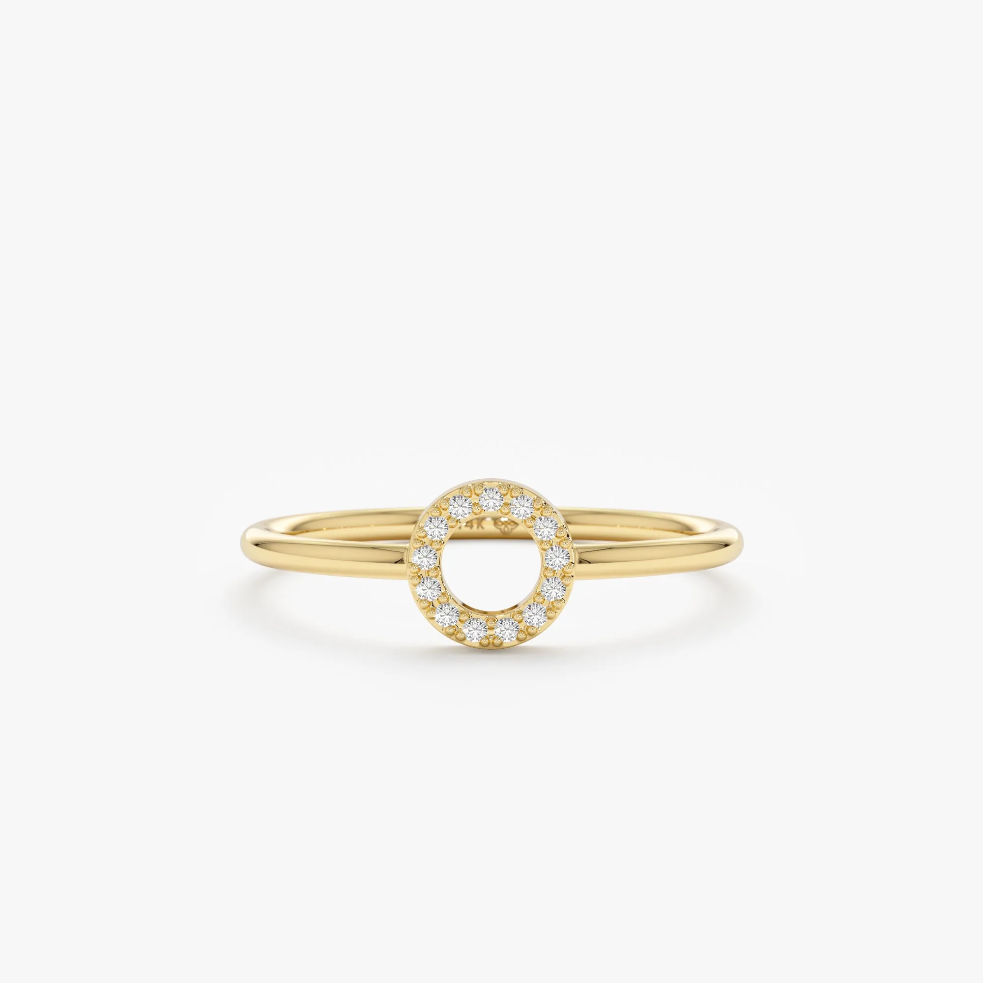Petite Diamond Circle Ring, Lola