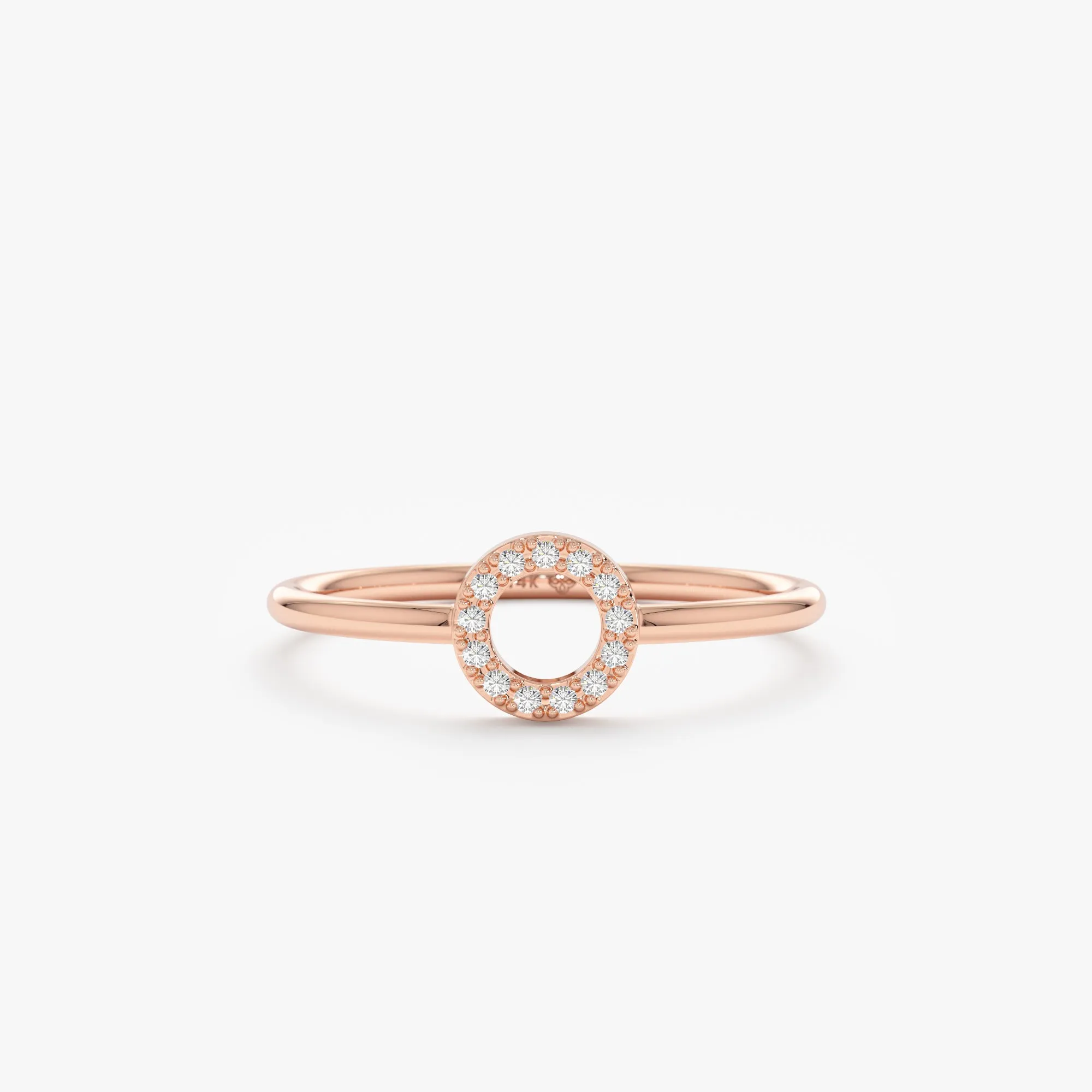 Petite Diamond Circle Ring, Lola