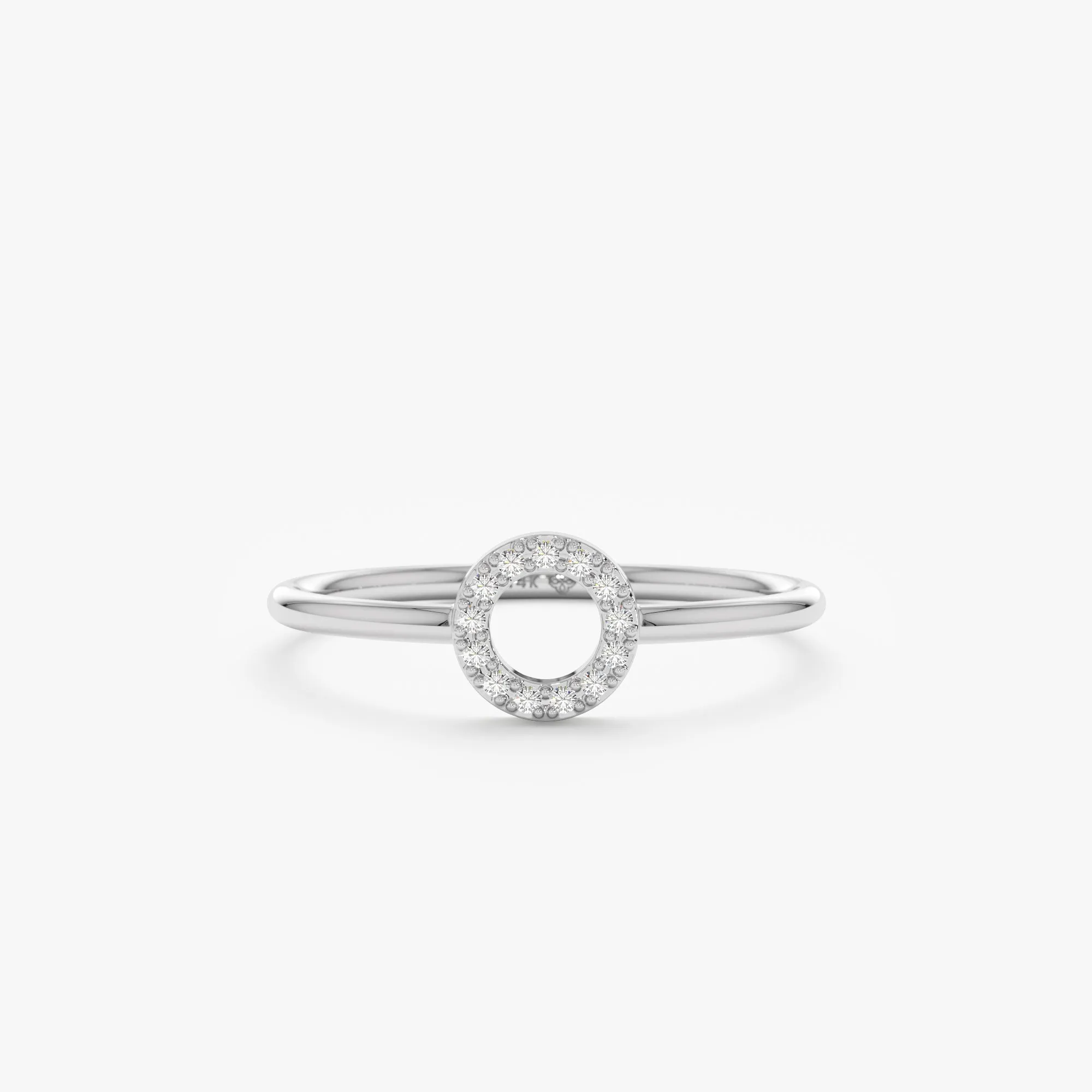 Petite Diamond Circle Ring, Lola